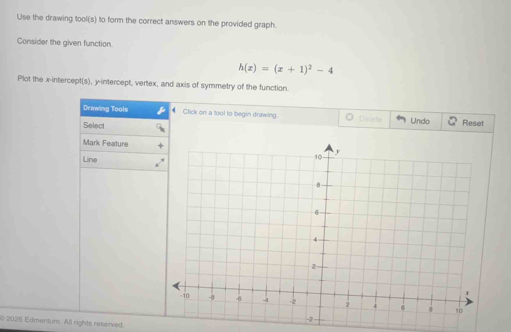 use the drawing tool(s) to form the correct answers on the provided gra…
