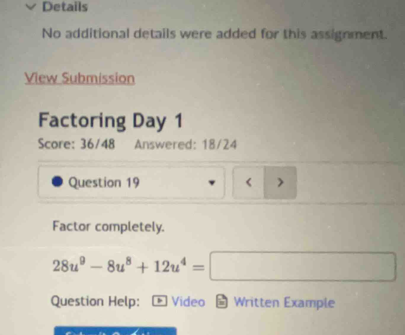 details no additional details were added for this assignment. view subm…