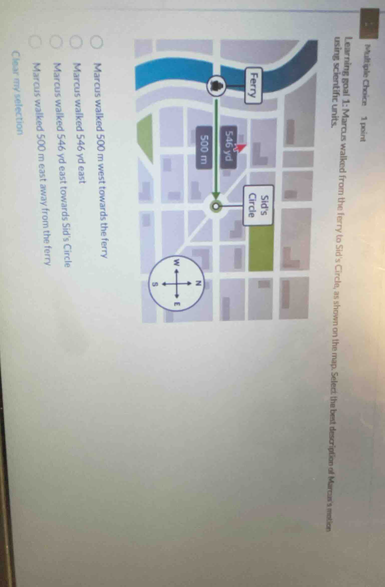 multiple choice 1 point learning goal 1: marcus walked from the ferry t…