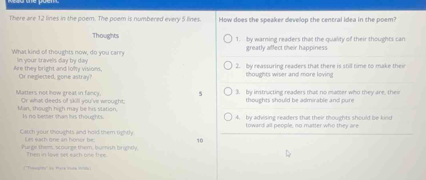 read the poem.there are 12 lines in the poem. the poem is numbered ever…