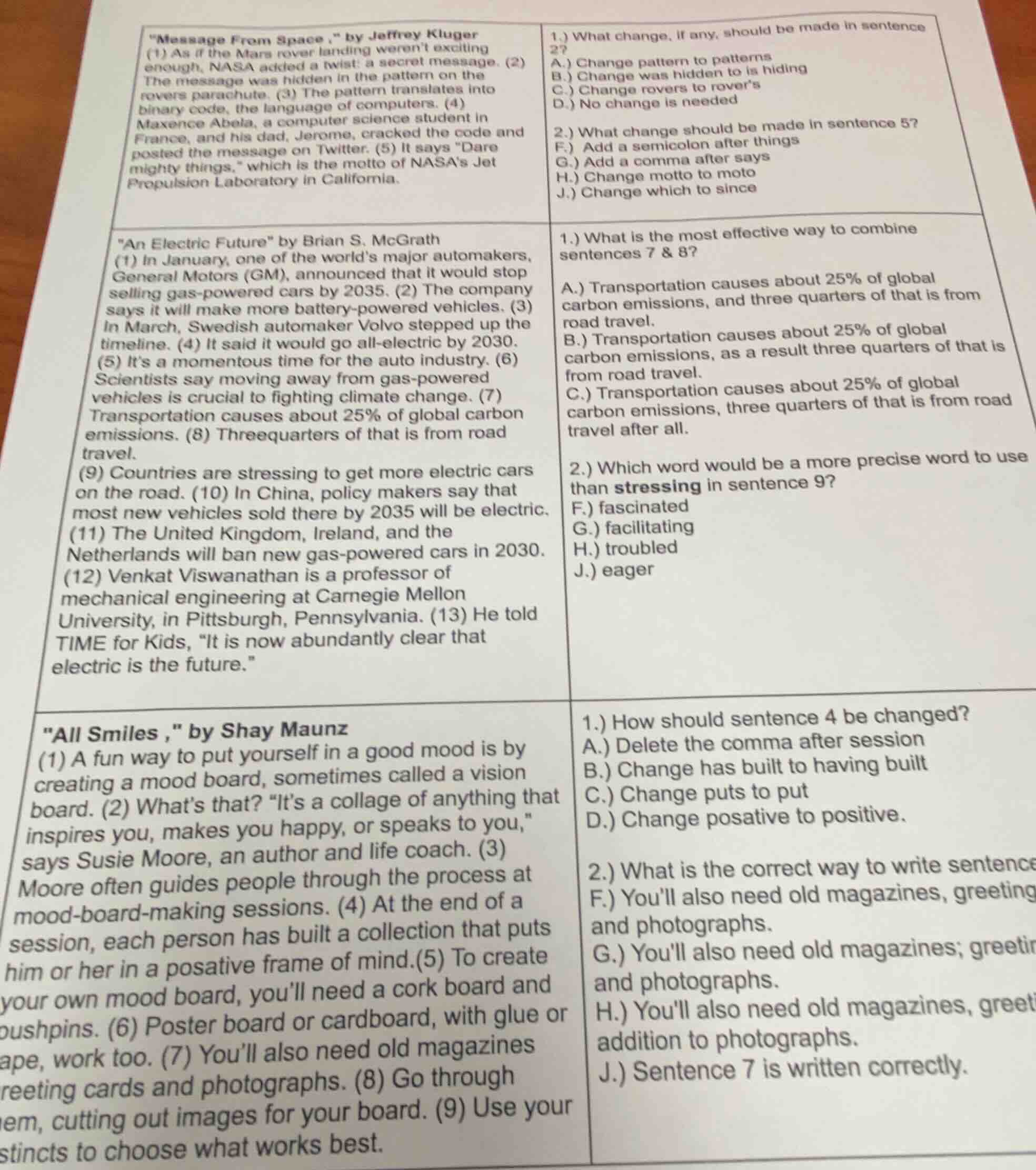 \message from space ,\ by jeffrey kluger(1) as if the mars rover landin…