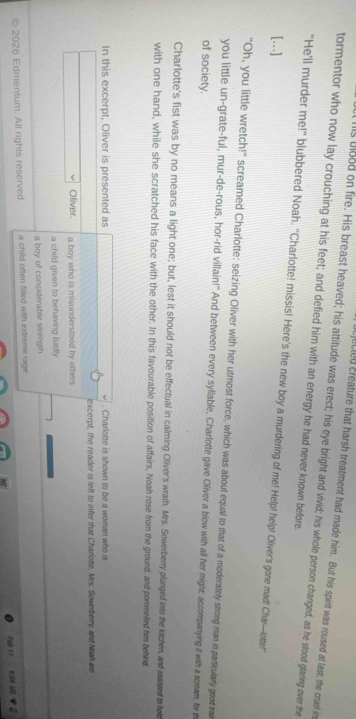 dejected creature that harsh treatment had made him. but his spirit was…