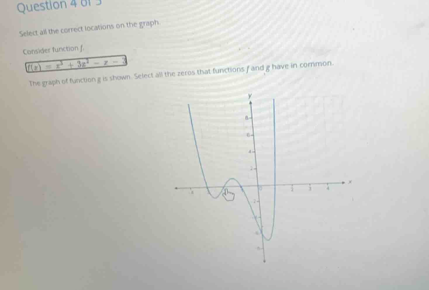 question 4 of 5 select all the correct locations on the graph. consider…