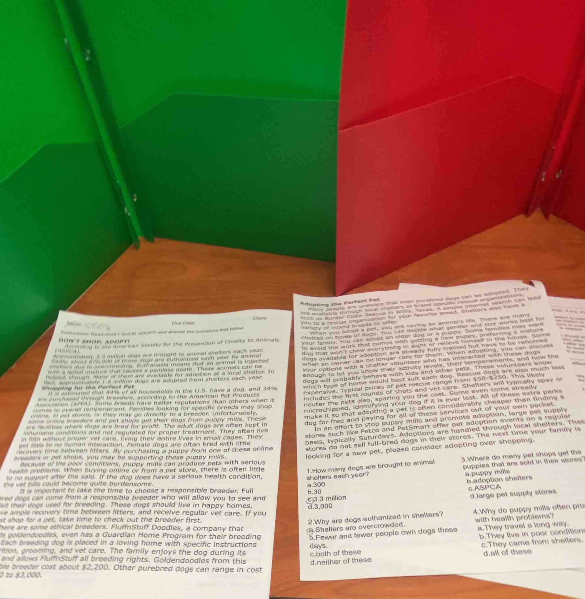 name: due date: class:instructions: read dont shop, adopt! and answer t…