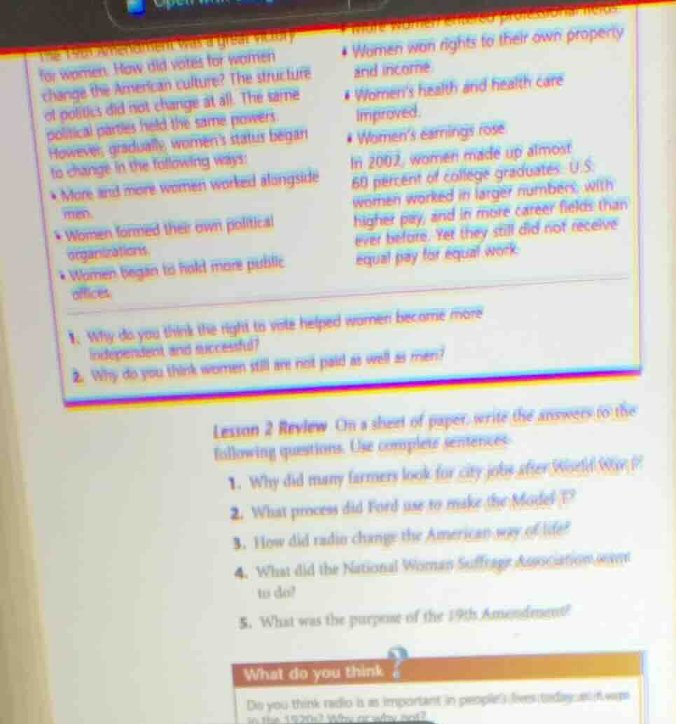 the 19th amendment was a great victory for women. how did votes for wom…