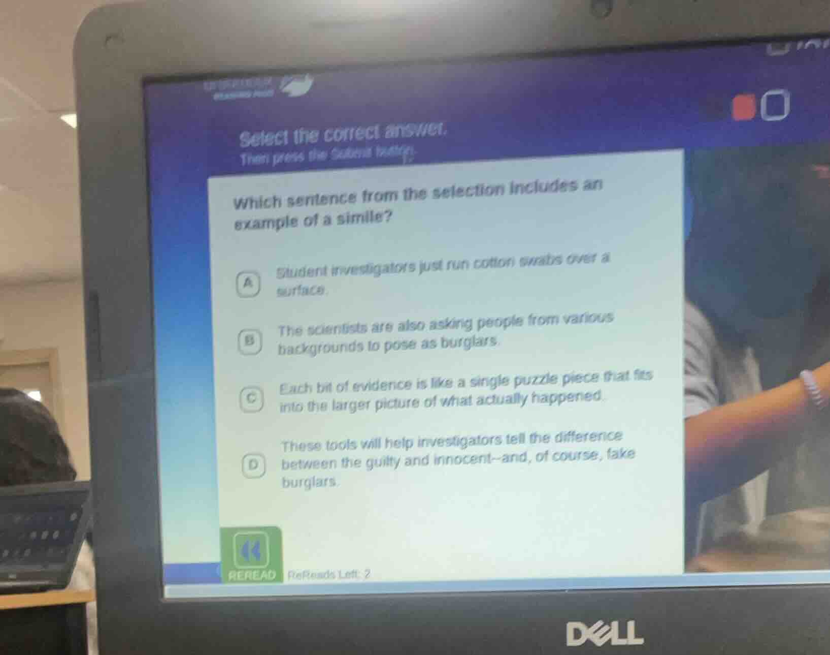 select the correct answer.then press the submit button.which sentence f…