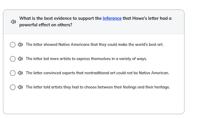what is the best evidence to support the inference that howes letter ha…