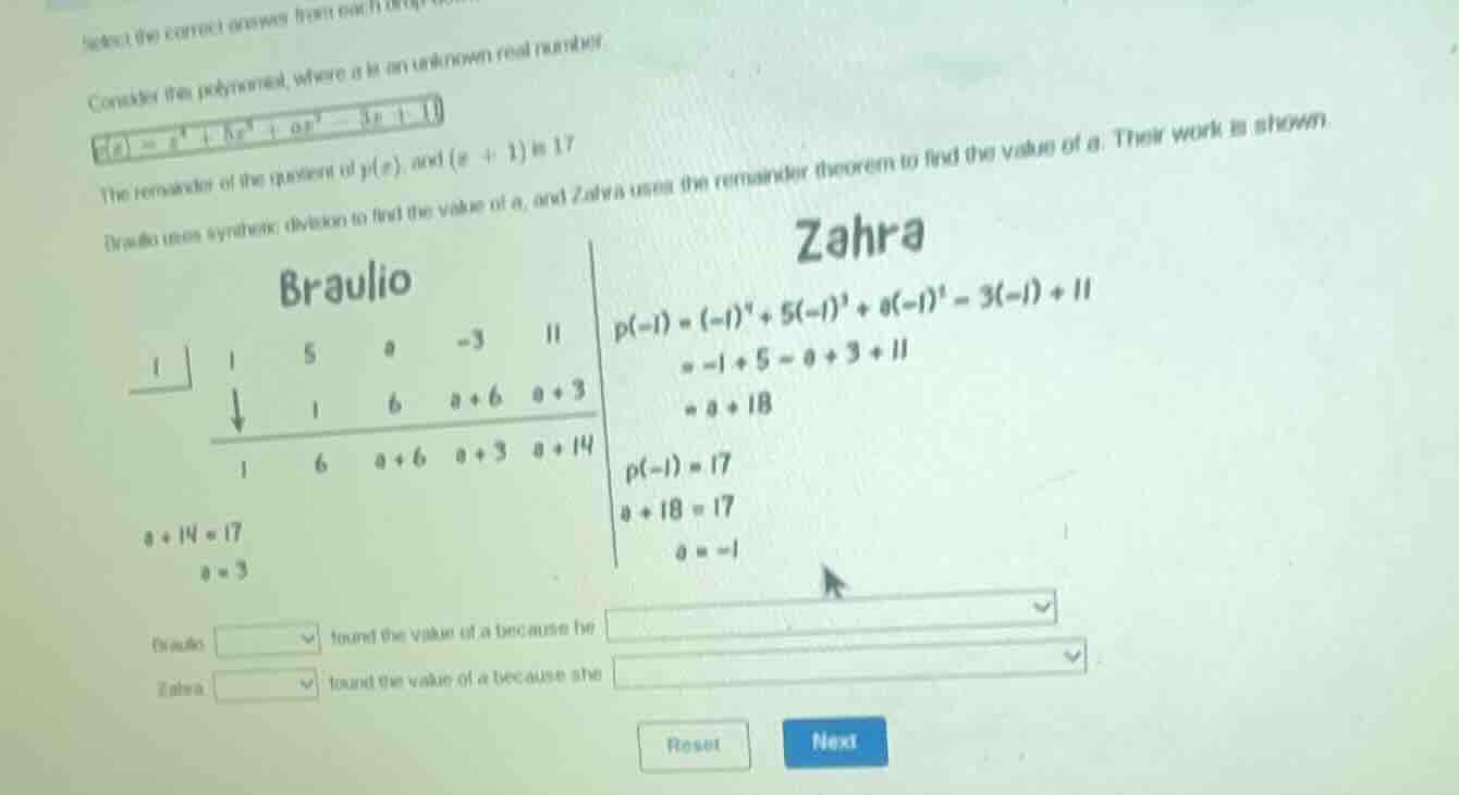select the correct answers from each dropdown.consider this polynomial,…