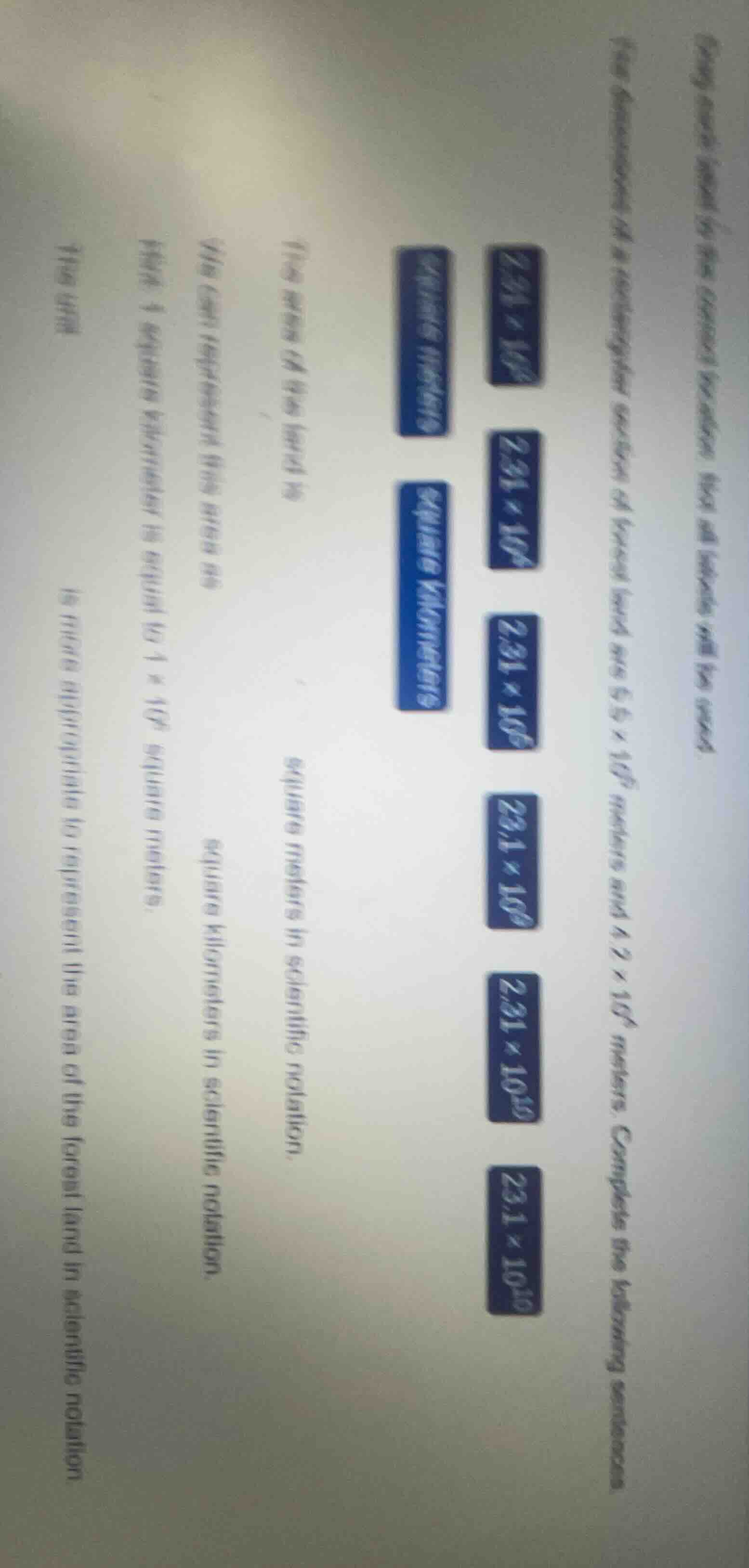 how much land is the correct location. not all labels will be used. the…