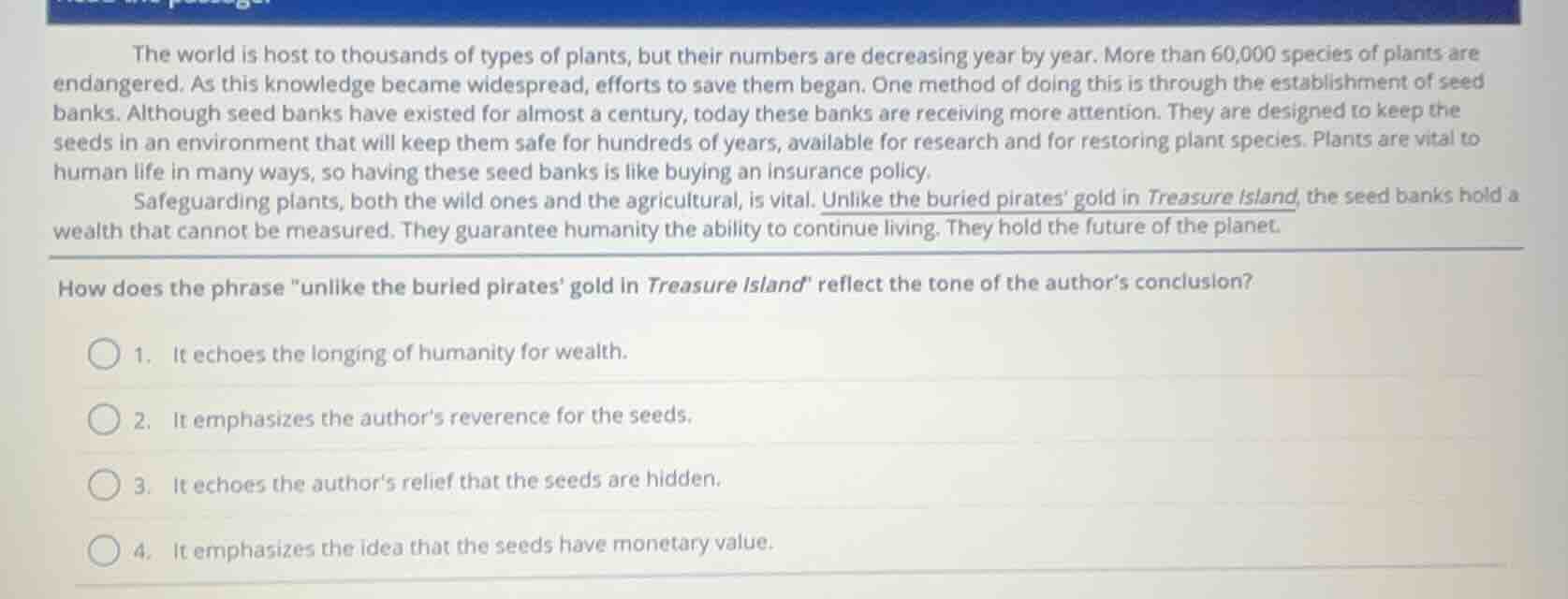 the world is host to thousands of types of plants, but their numbers ar…