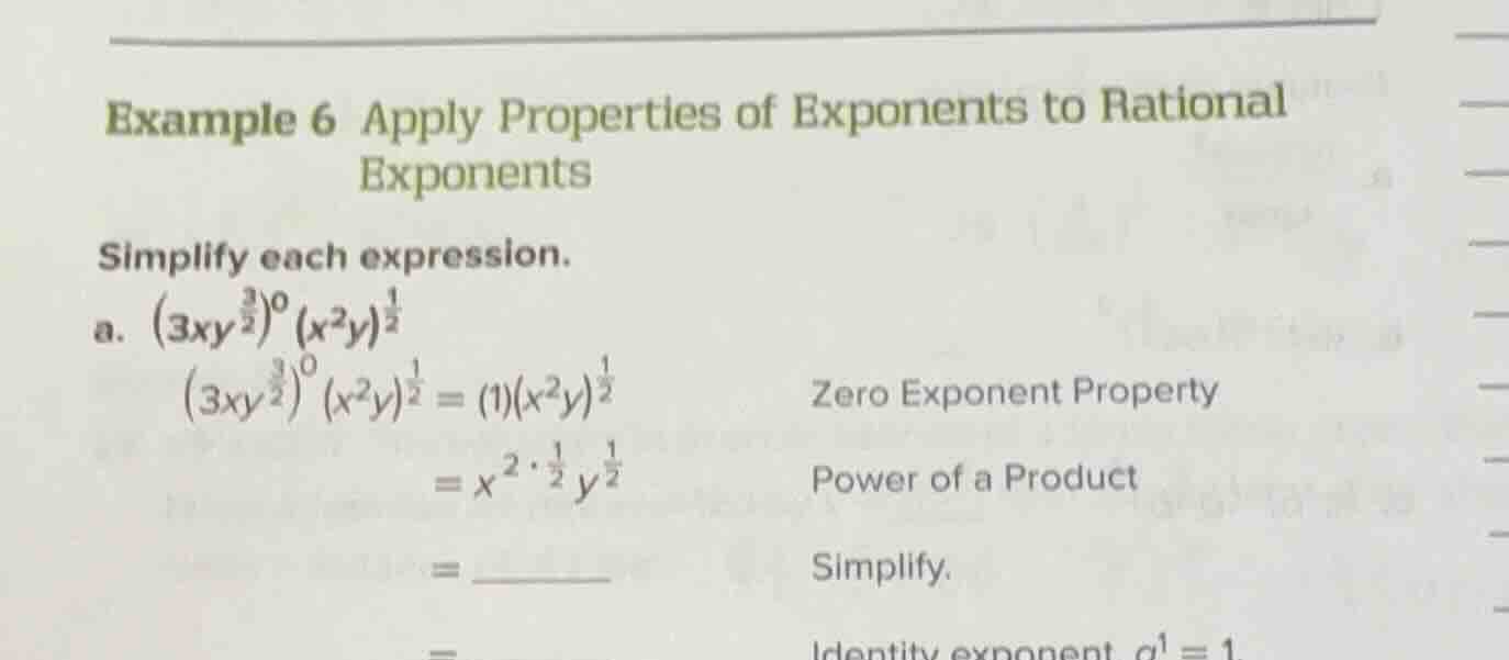 example 6 apply properties of exponents to rational exponents simplify …