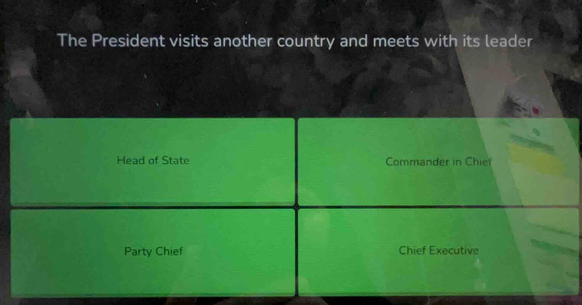 the president visits another country and meets with its leader head of …