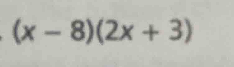 $(x - 8)(2x + 3)$