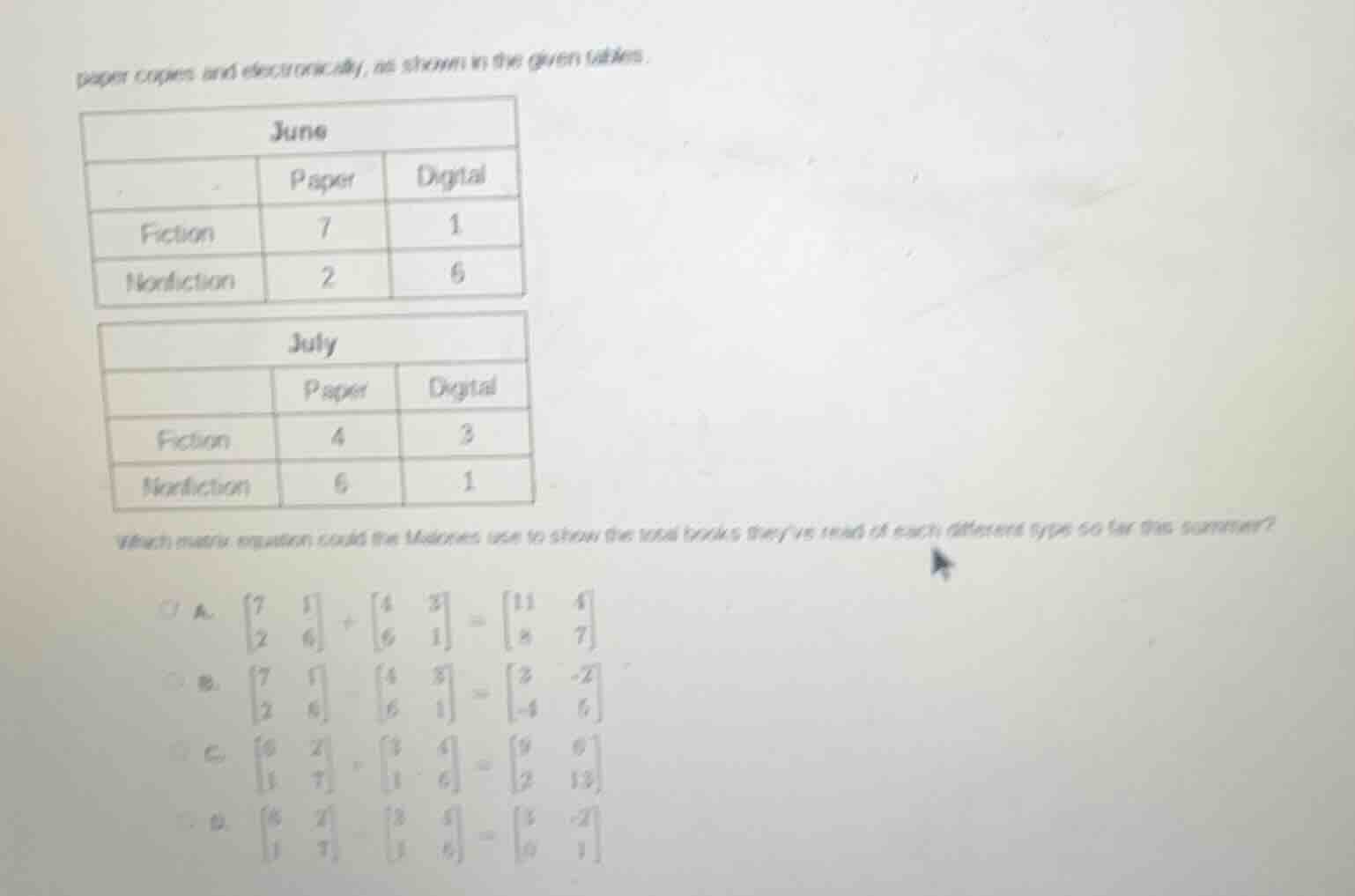 paper copies and electronically, as shown in the given tables. june | |…