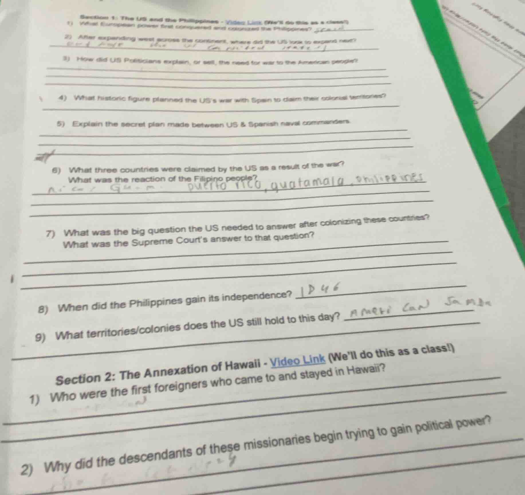 section 1: the us and the philippines - video link (well do this as a c…