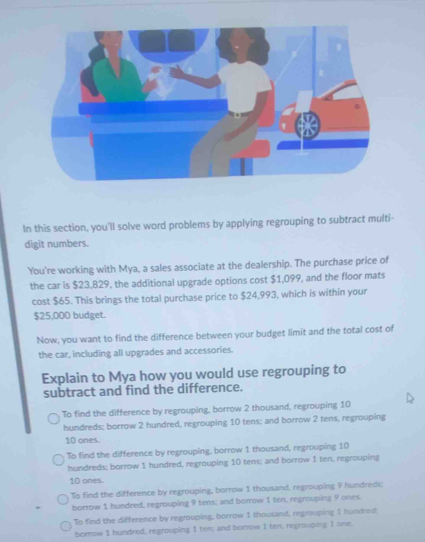 in this section, youll solve word problems by applying regrouping to su…