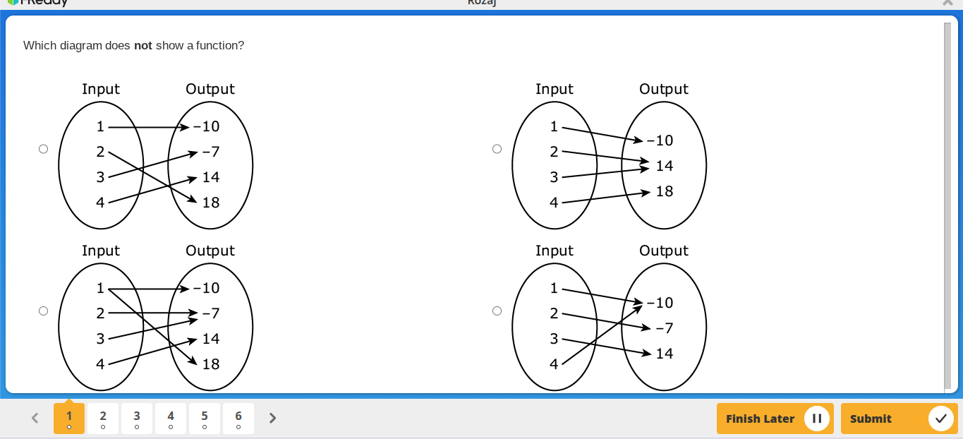which diagram does not show a function?