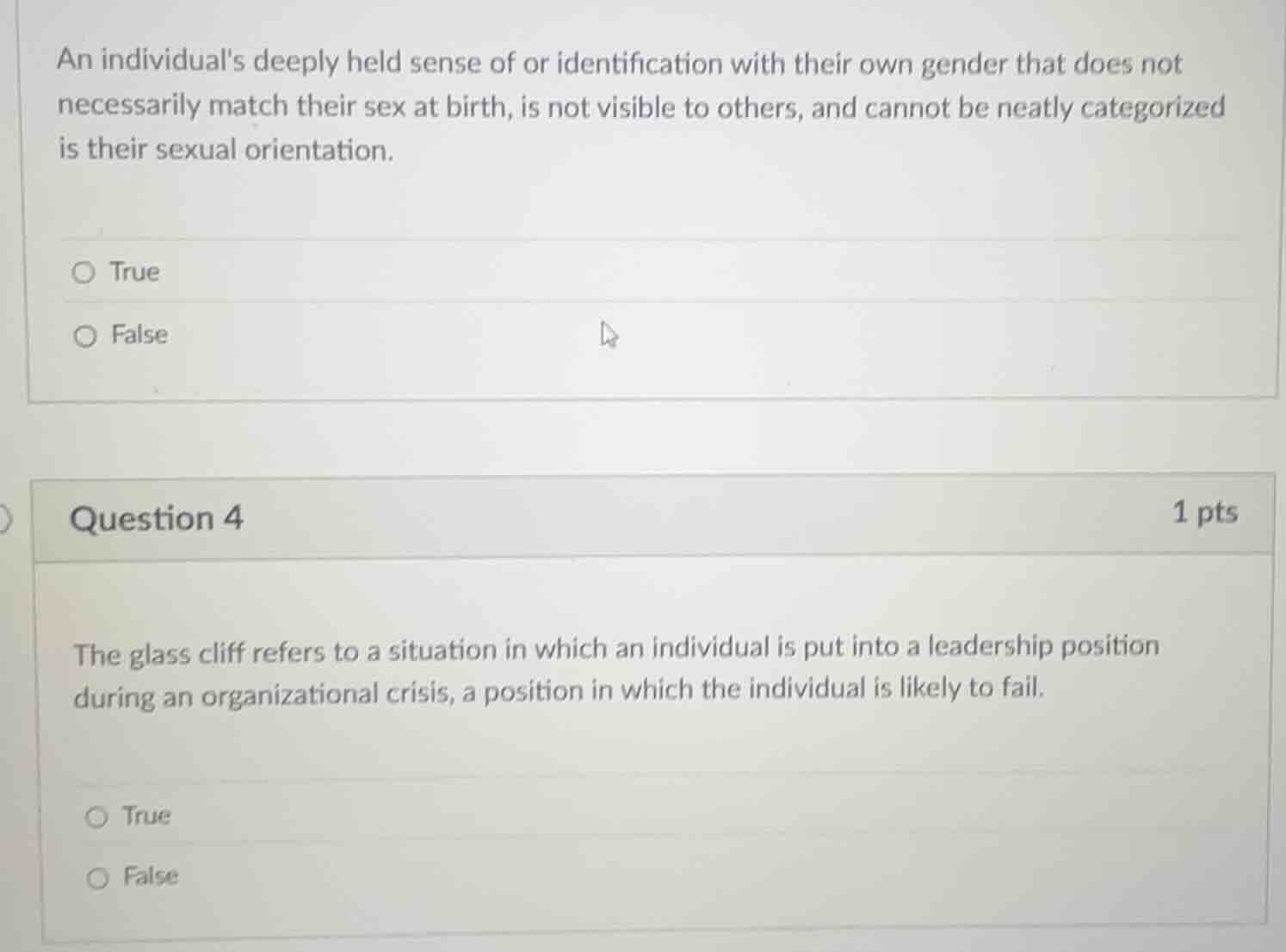 an individuals deeply held sense of or identification with their own ge…