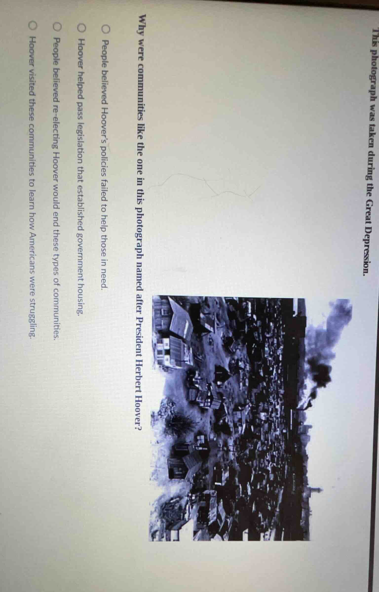 this photograph was taken during the great depression. why were communi…