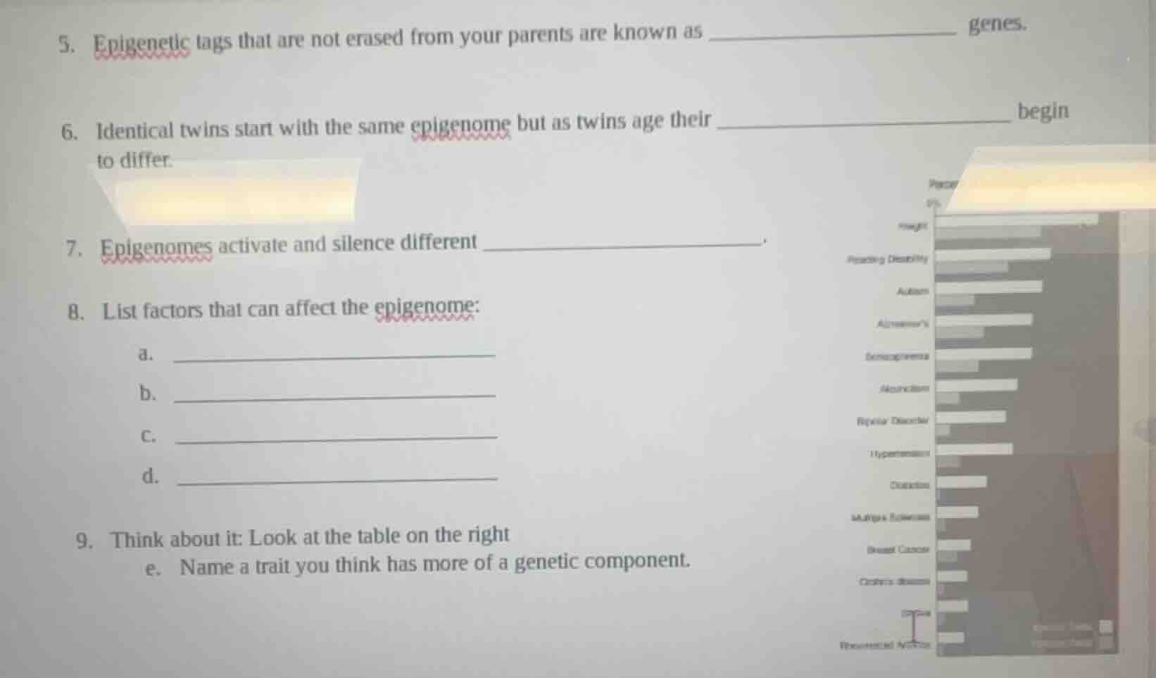 5. epigenetic tags that are not erased from your parents are known as _…