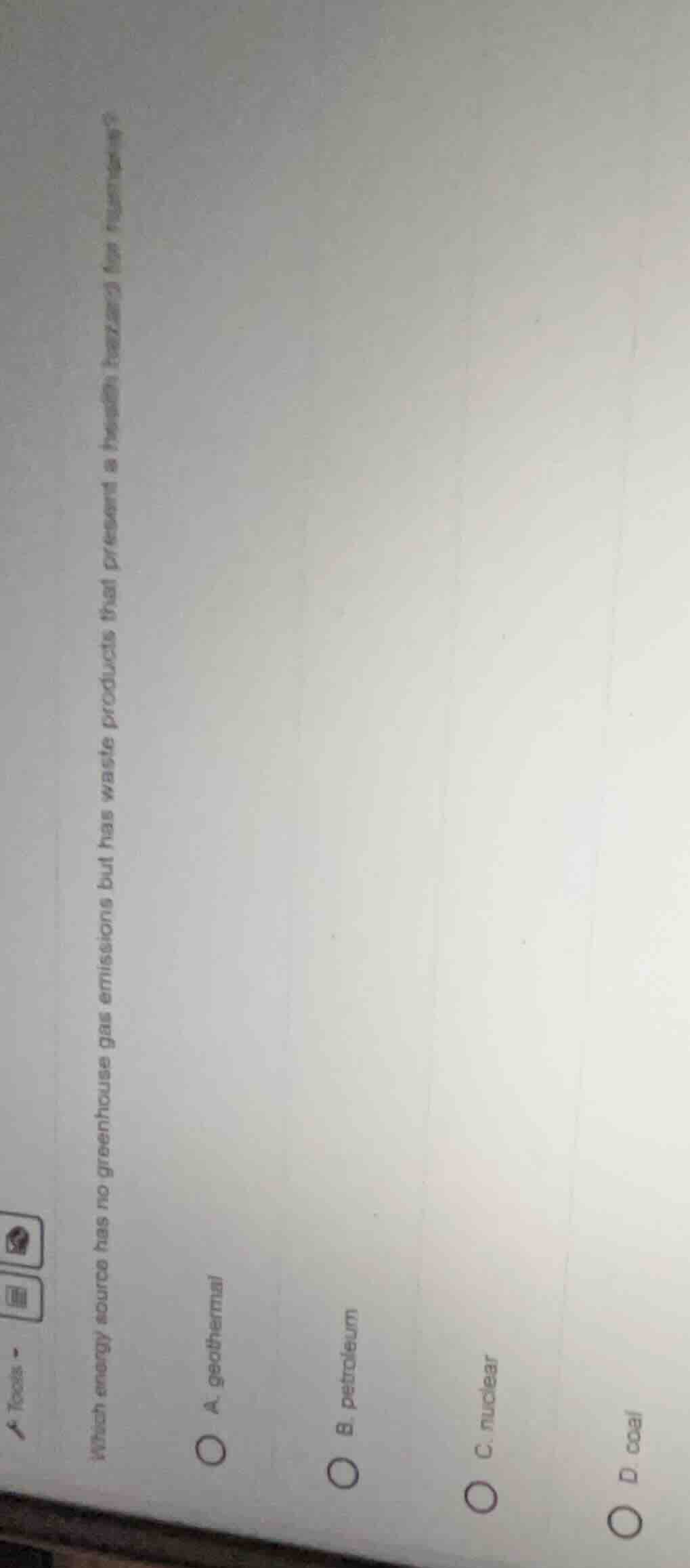 which energy source has no greenhouse gas emissions but has waste produ…