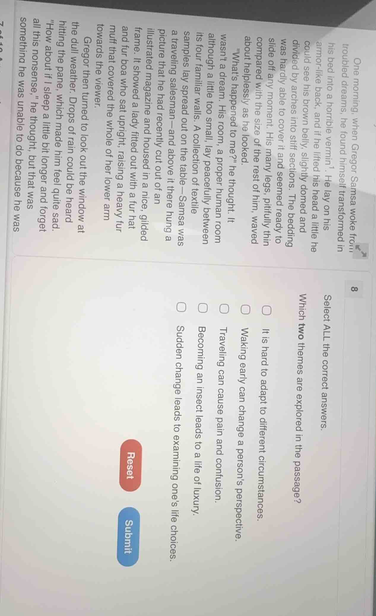 one morning, when gregor samsa woke from troubled dreams, he found hims…