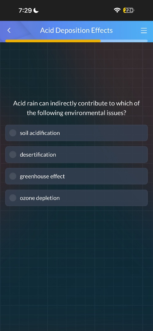 acid deposition effects acid rain can indirectly contribute to which of…