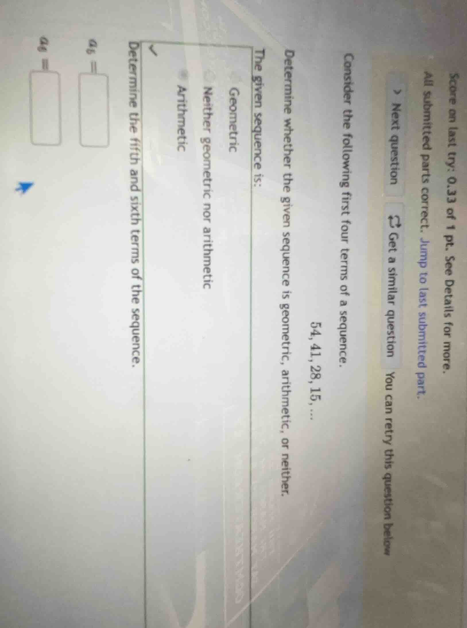 score on last try: 0.33 of 1 pt. see details for more. all submitted pa…