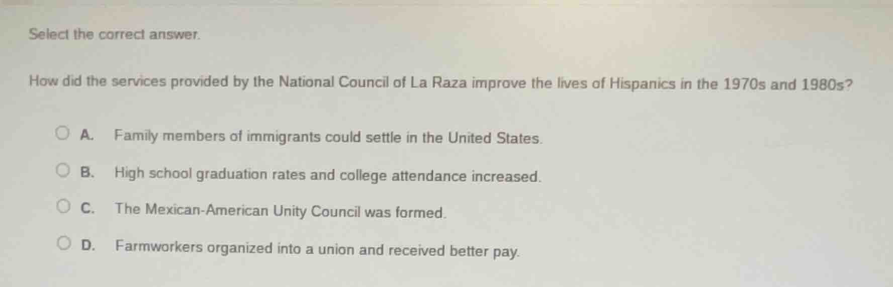 select the correct answer. how did the services provided by the nationa…