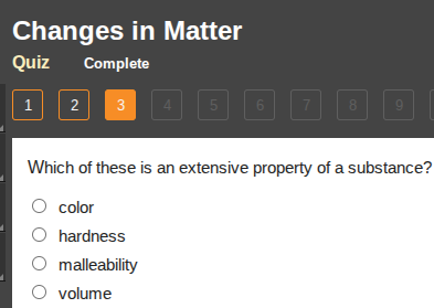 changes in matter quiz complete 1 2 3 4 5 6 7 8 9 which of these is an …