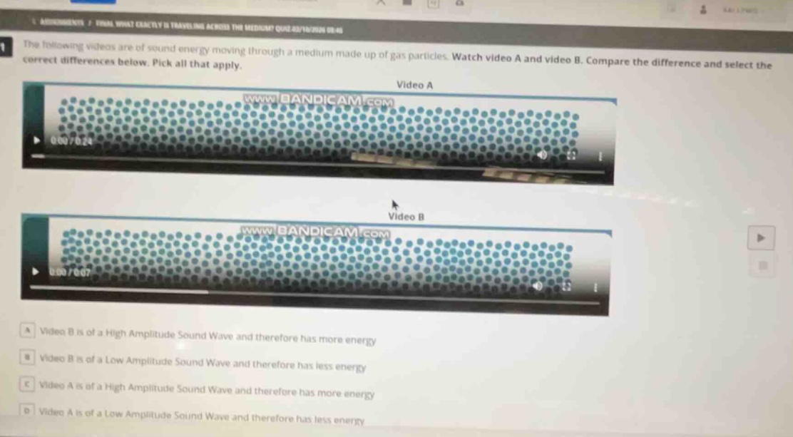 1. assignments / final what exactly is traveling across the medium? qui…