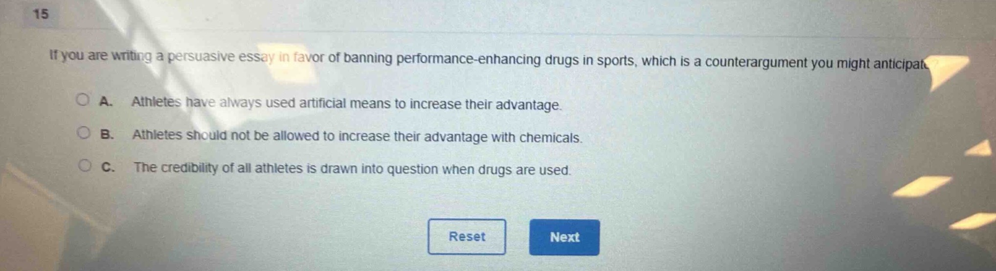 15 if you are writing a persuasive essay in favor of banning performanc…