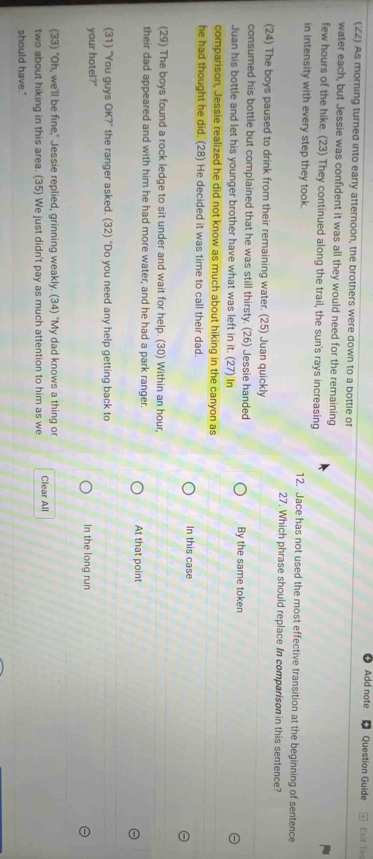 (22) as morning turned into early afternoon, the brothers were down to …