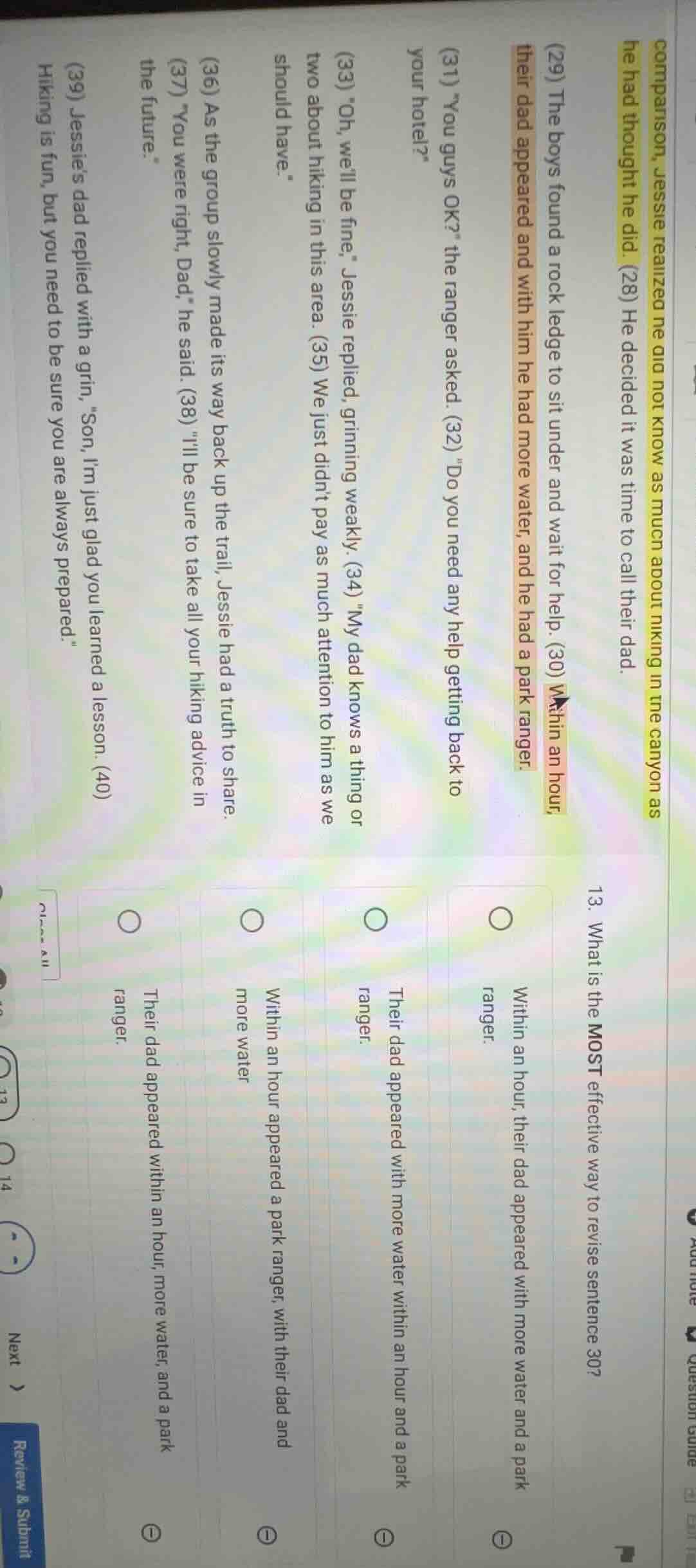 comparison, jessie realized he did not know as much about hiking in the…