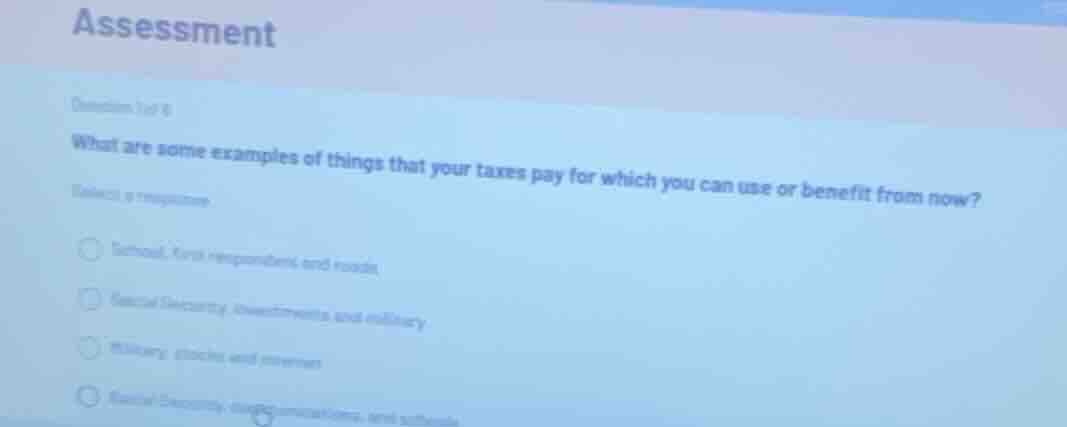 assessment question 1 of 8 what are some examples of things that your t…