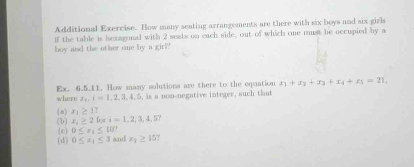 additional exercise. how many seating arrangements are there with six b…