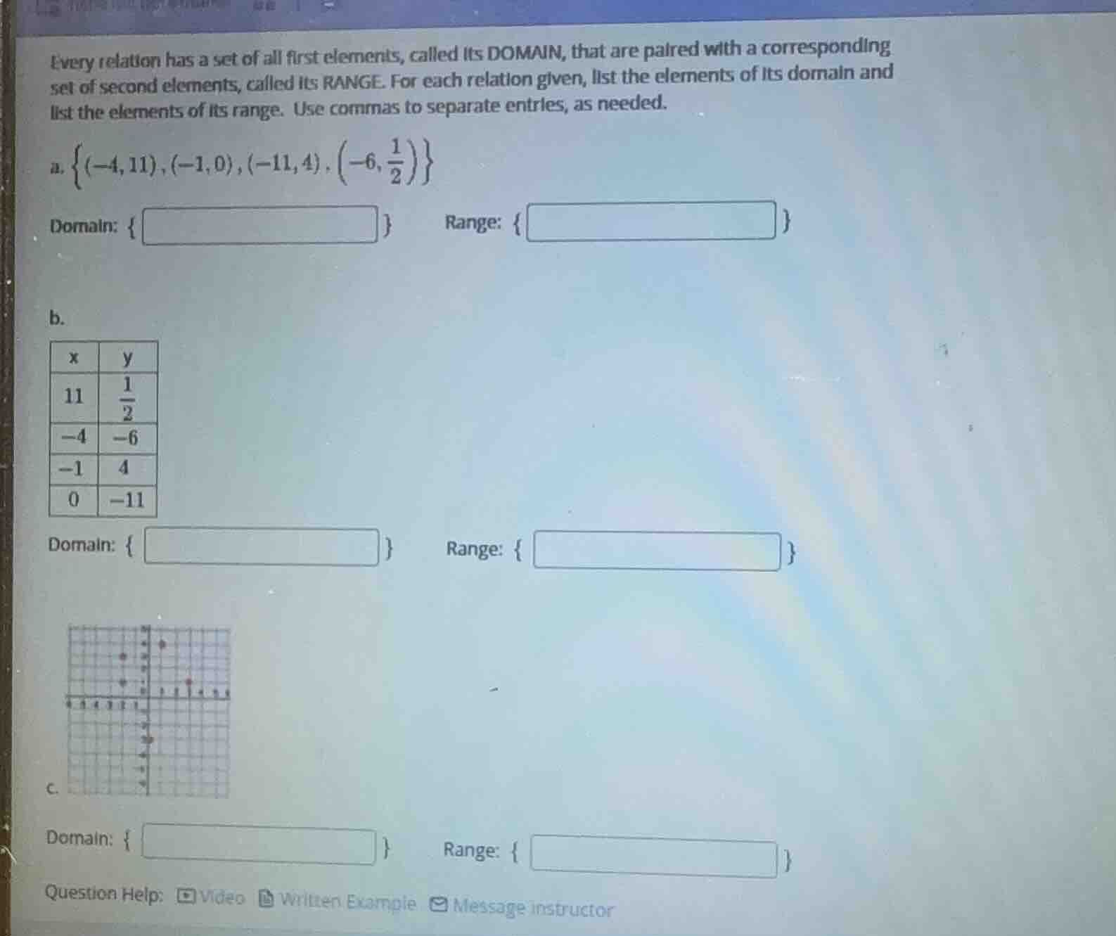 every relation has a set of all first elements, called its domain, that…