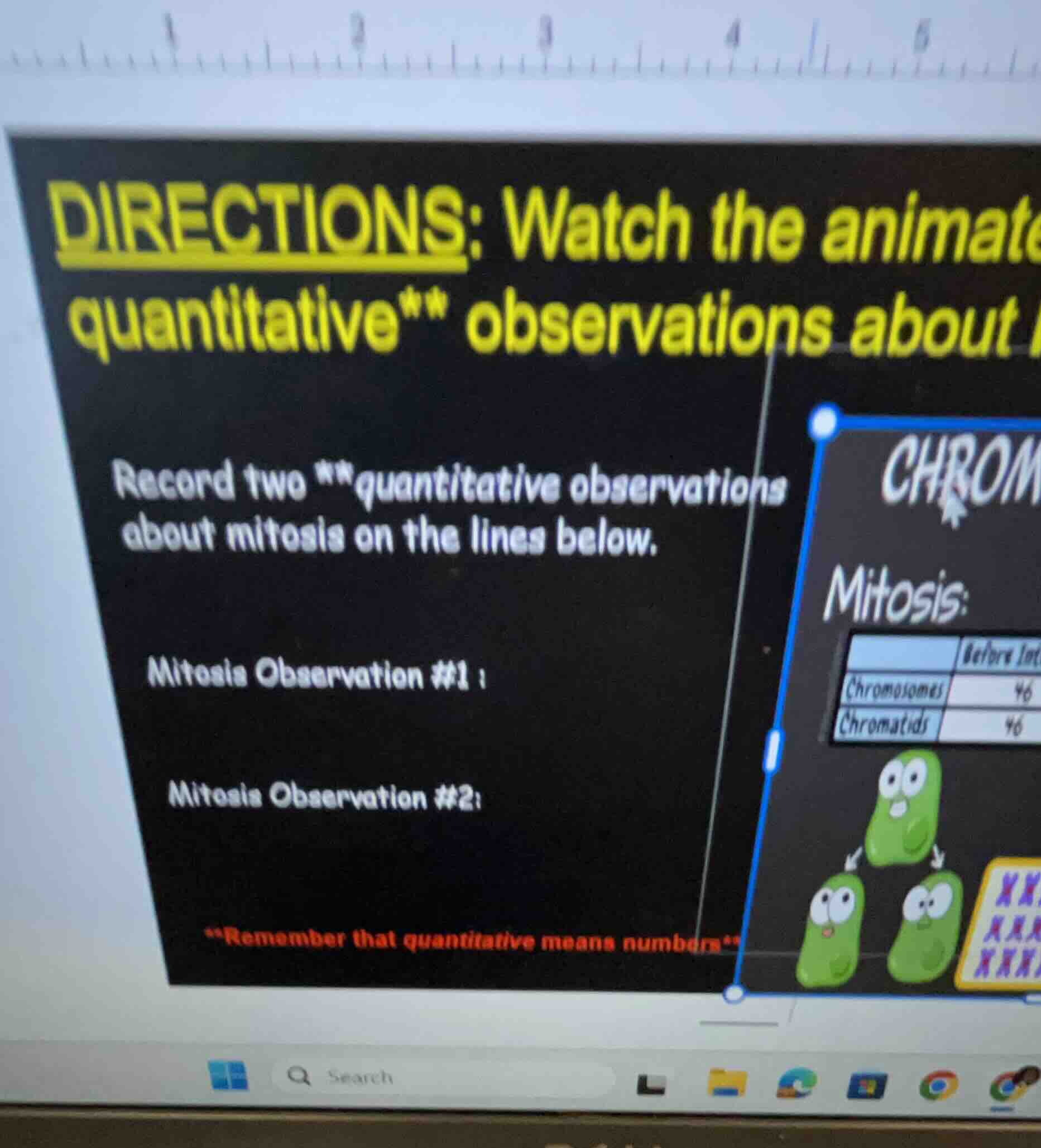 directions: watch the animate quantitative** observations about record …