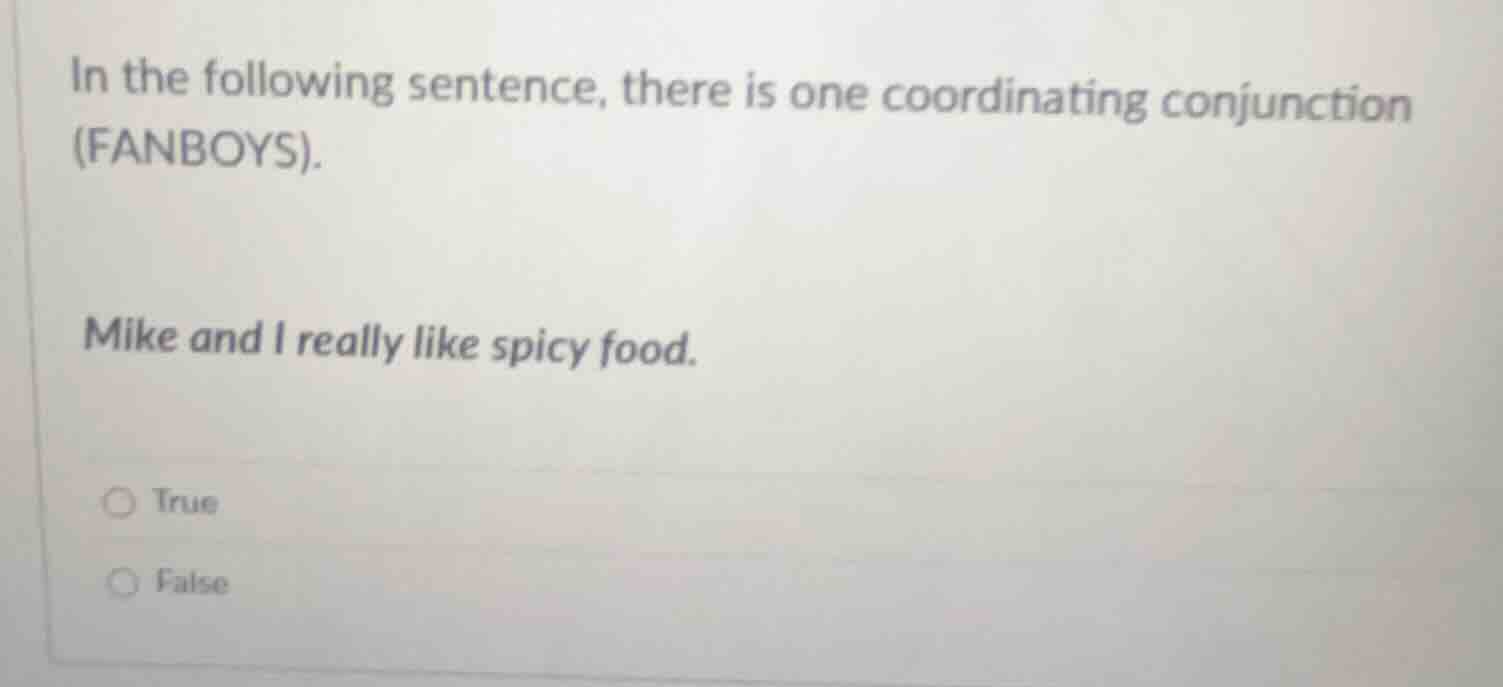 in the following sentence, there is one coordinating conjunction (fanbo…