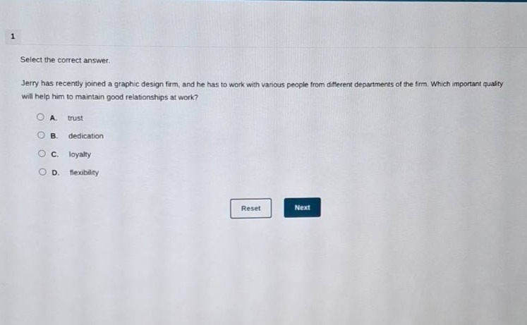 1 select the correct answer. jerry has recently joined a graphic design…