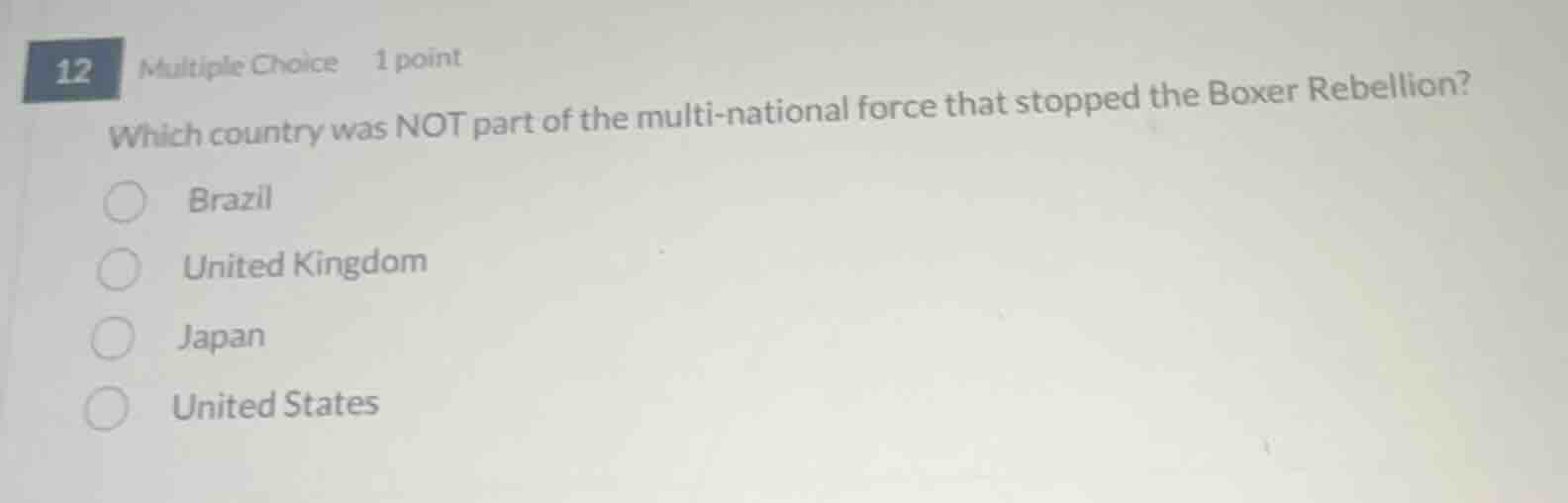 12 multiple choice 1 point which country was not part of the multi-nati…