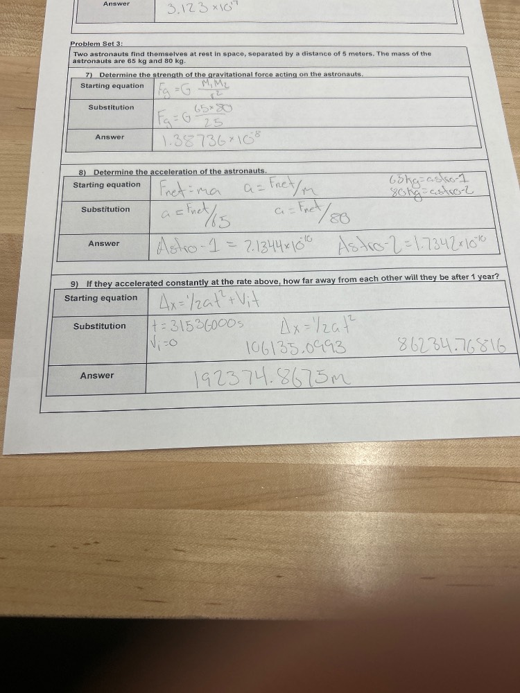 answer 3.123×10⁷ problem set 3: two astronauts find themselves at rest …