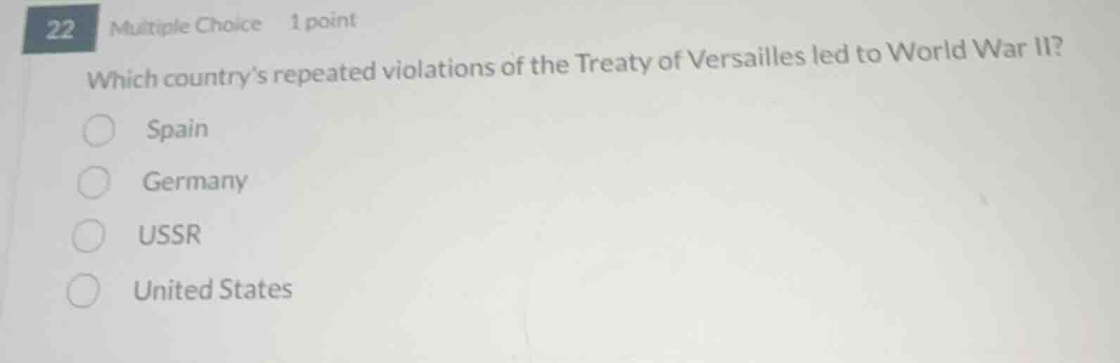 22 multiple choice 1 point which countrys repeated violations of the tr…
