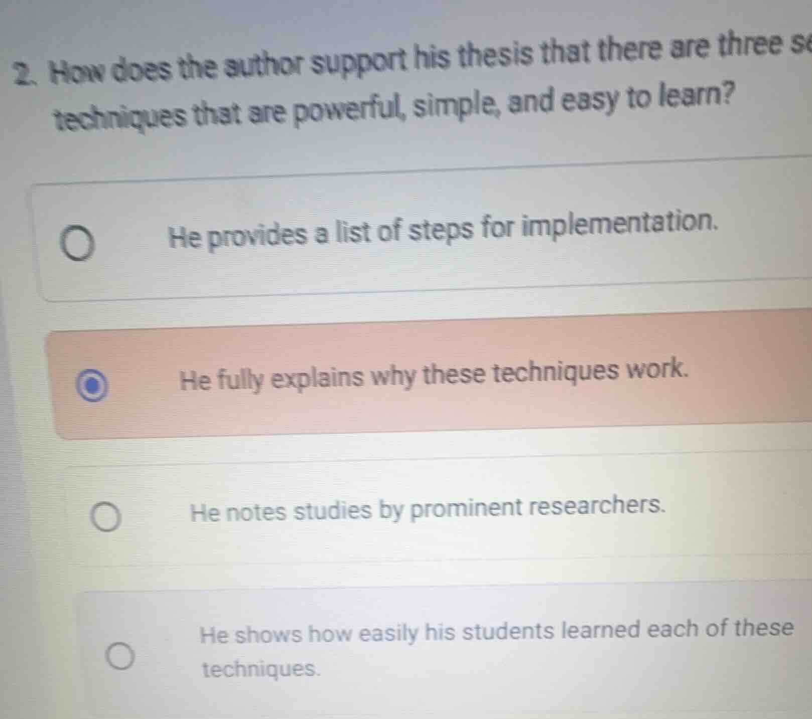 2. how does the author support his thesis that there are three se techn…