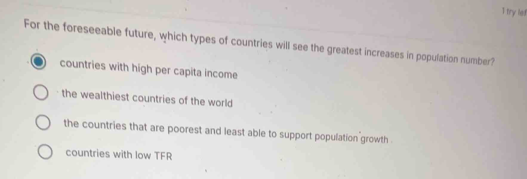 for the foreseeable future, which types of countries will see the great…