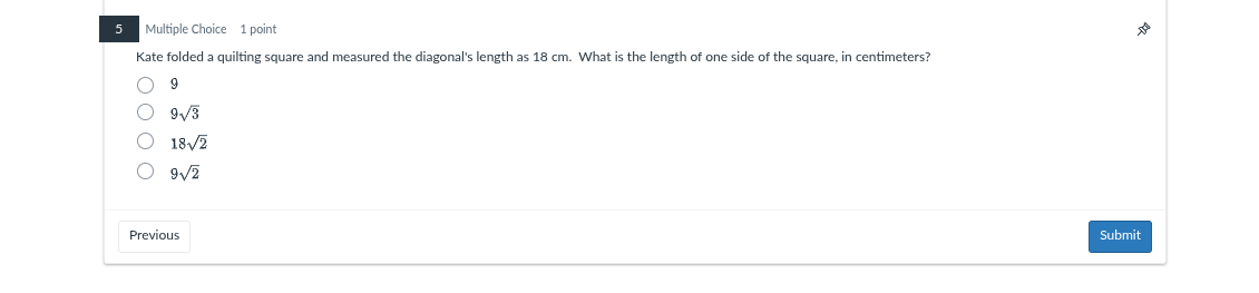 5 multiple choice 1 point kate folded a quilting square and measured th…