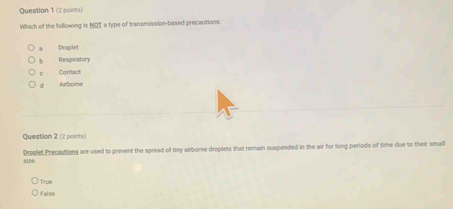 question 1 (2 points) which of the following is not a type of transmiss…