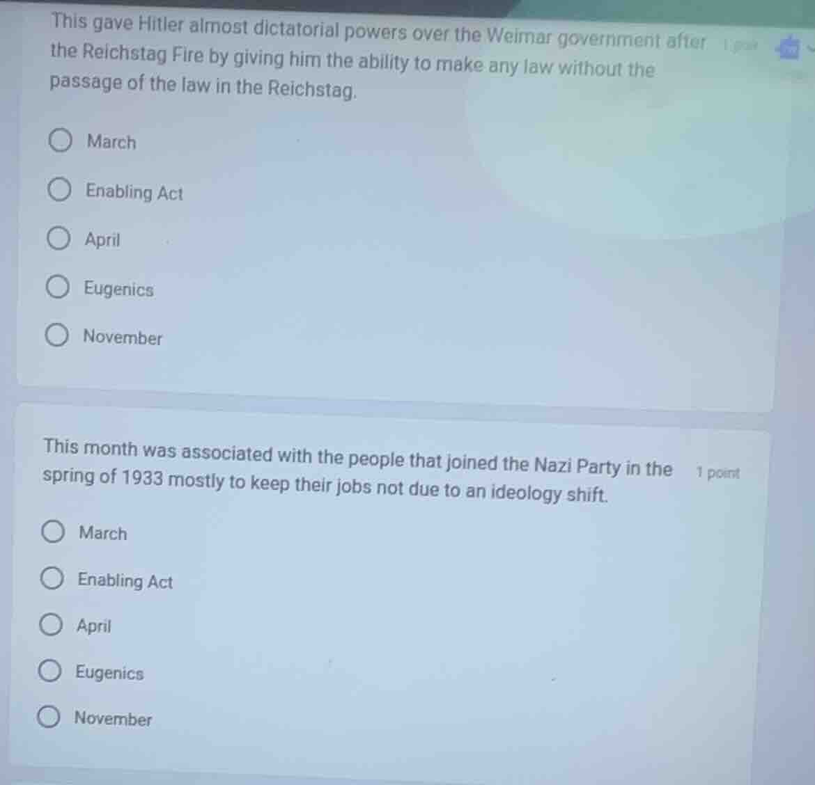 1. this gave hitler almost dictatorial powers over the weimar governmen…