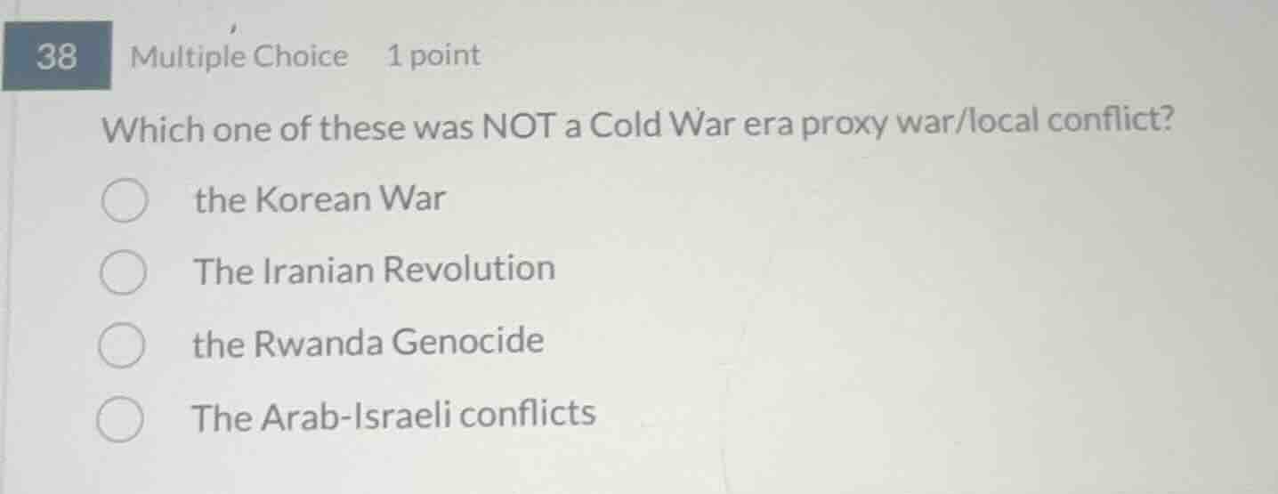 38 multiple choice 1 point which one of these was not a cold war era pr…