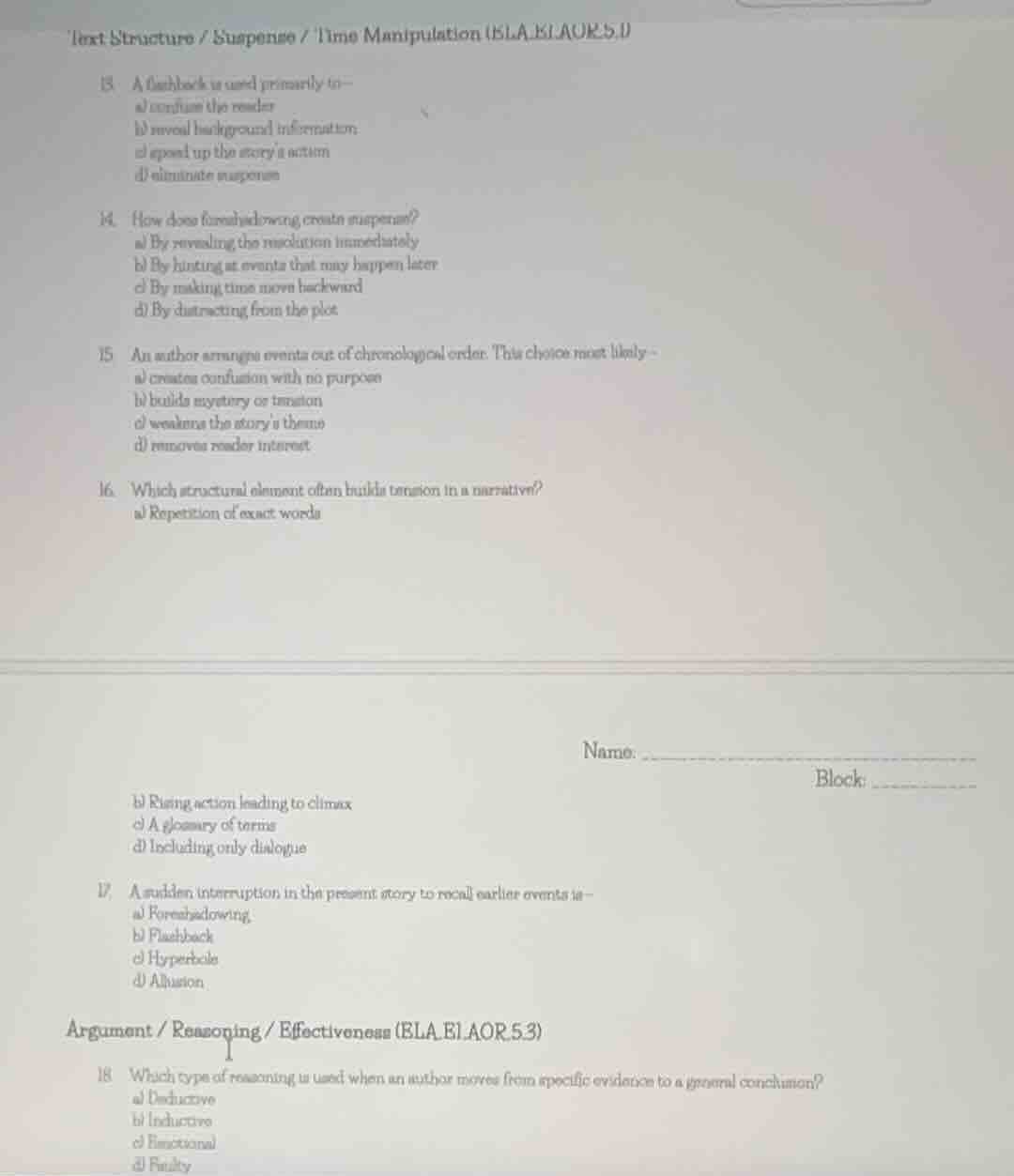 text structure / suspense / time manipulation (ela_ki_aur.5.1)13. a fla…